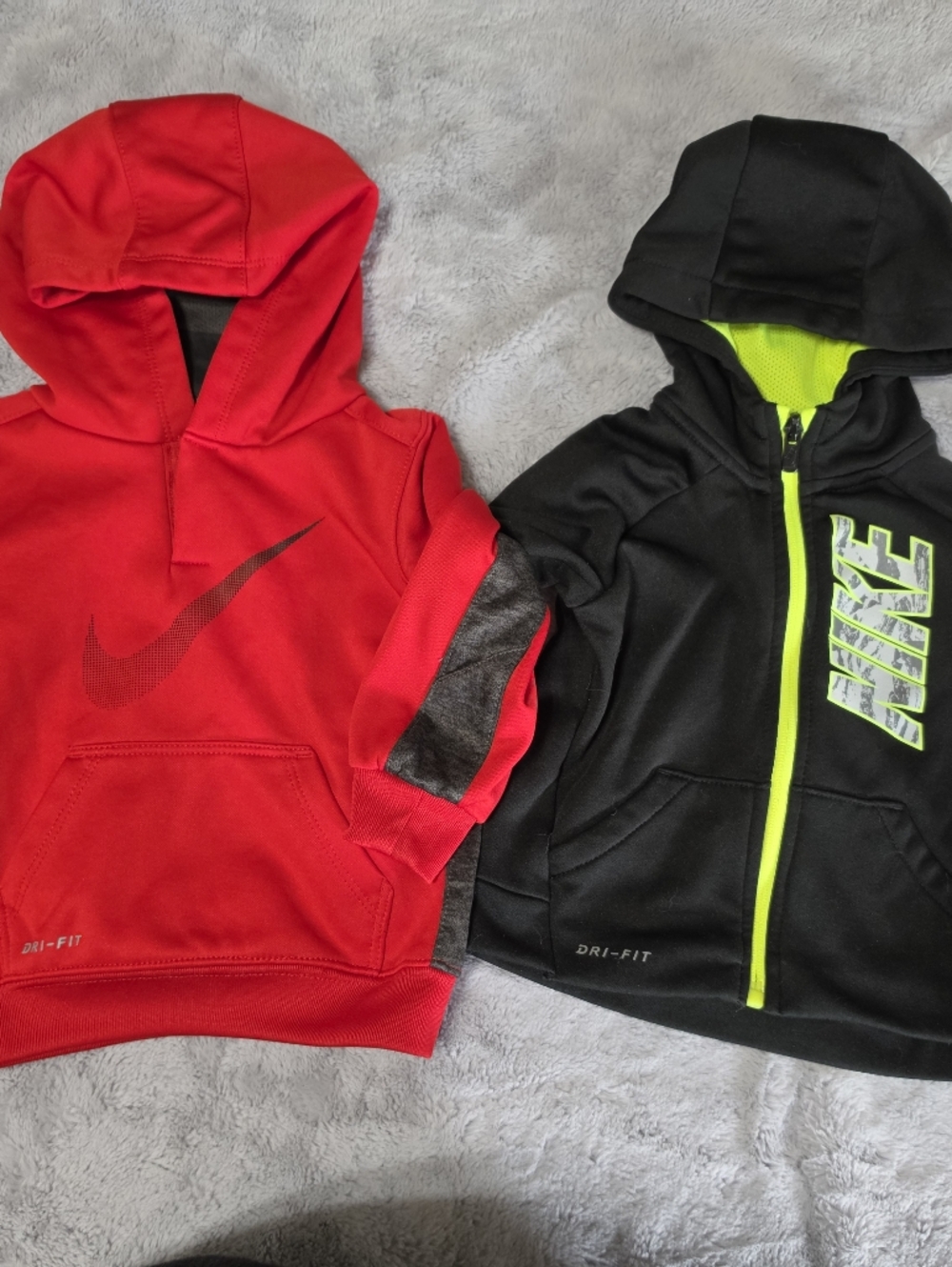 Nike Red Pullover & Black Zip Hoodie Set